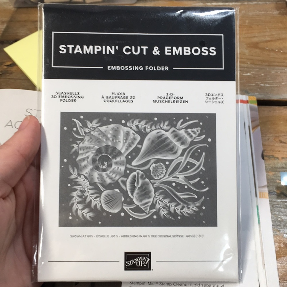 Stampin up - seashells 3d embossing folder - NIP